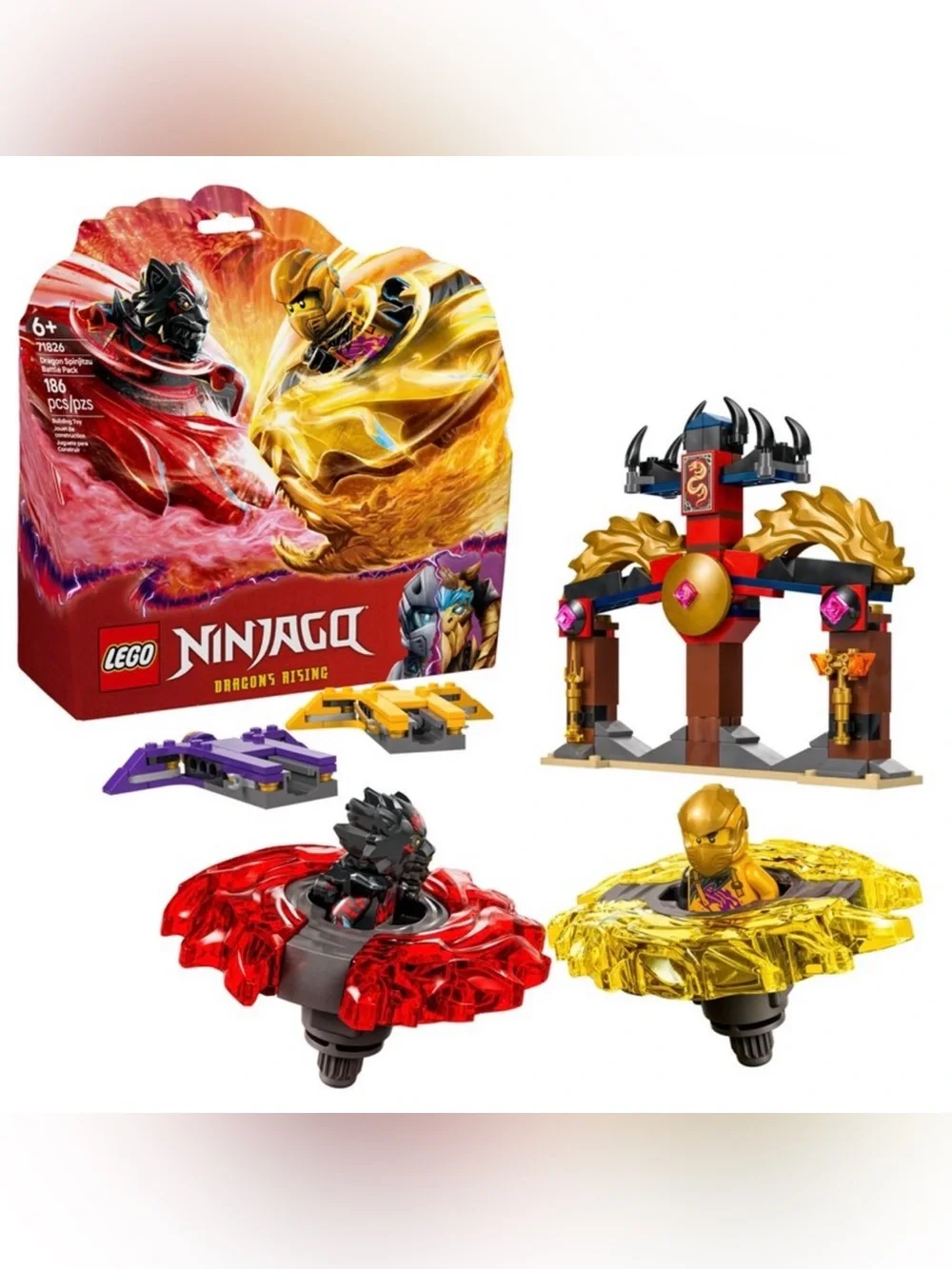 LEGO NINJAGO Dragons Rising 71826 Dragon Spinjitzu Battle Pack 186pcs Arin Ras